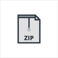 Zip file icon illustration vector