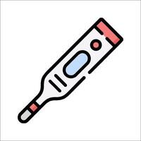 An icon of a thermometer on a white background vector