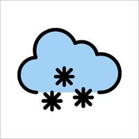 A cloud with snowflakes on it vector