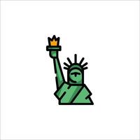 The statue of liberty is holding a torch vector