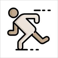 A man running in a straight line vector