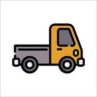 A truck icon on a white background vector