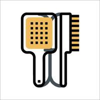 A brush and comb icon on a white background vector