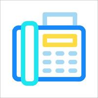 A phone icon with a phone and a phone cord vector