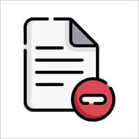 A document with a red circle on it vector