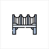 A park bench icon on a white background vector