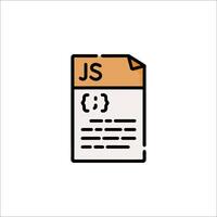 A file with the word js on it vector