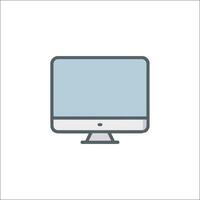 Computer monitor icon illustration vector