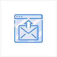Email icon with an arrow pointing up vector
