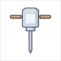 A metal screwdriver with a handle on it vector