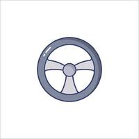A steering wheel icon on a white background vector