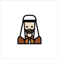 A man with a beard and a turban vector