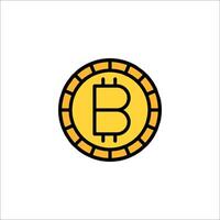 Bitcoin icon illustration vector