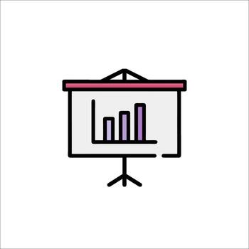 un presentación pantalla con un bar gráfico en eso vector