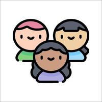 A group of people with different skin colors vector