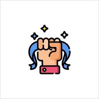 A fist with a star on it vector