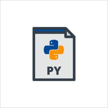 Python pyy file icon vector