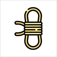 A rope with a knot on it vector
