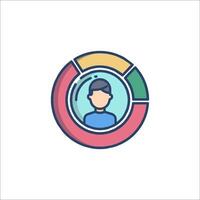 A person in a circle icon vector
