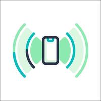 A phone with a speaker icon on it vector