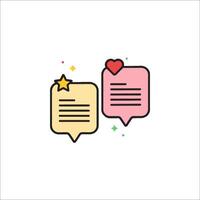 Two speech bubbles with hearts on them vector