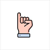 A hand with a finger up and a finger down vector