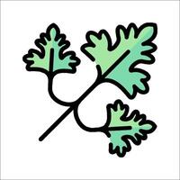 A green leaf icon on a white background vector
