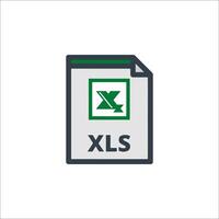 Xls file icon illustration vector