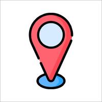 A location marker icon on a white background vector