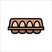 An egg carton icon on a white background vector