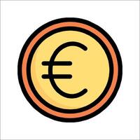 Euro coin icon illustration vector