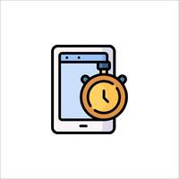 A smartphone with a stopwatch icon on it vector