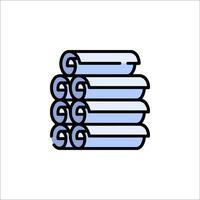A stack of rolls of paper icon vector