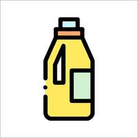 A bottle of liquid detergent on a white background vector