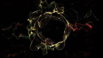 energy sector.Futuristic magical plasma circle glows in space. video