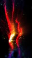 Magical waves of bright energy.High tech rainbow light ray particles and bokeh energy video