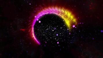 a sparkling time portal disk resembling a firework hoop video