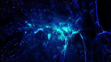 cosmic crystallized energy shimmers with bright colors, rotating in space video