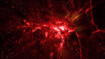 cosmic crystallized energy shimmers with bright colors, rotating in space video