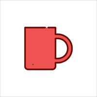 A red cup icon on a white background vector