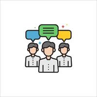 People talking with speech bubbles on a white background vector