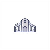 A bridge icon with a white background vector