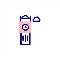 A tower with a clock on it vector