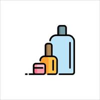 A bottle of shampoo and soap on a white background vector