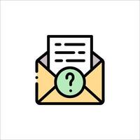 An envelope with a question mark on it vector