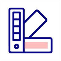 A file folder icon with a pink line vector