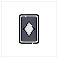 A black and white image of a card with a diamond vector