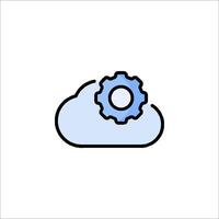 Cloud computing icon illustration vector