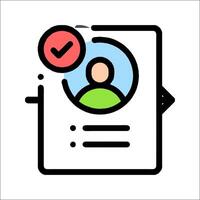 A person is holding a check mark on a document vector