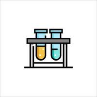 A laboratory test tube icon vector